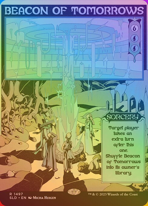 【ボーダレス】【Foil】【EN】明日の標/Beacon of Tomorrows [SLD] 青R No.1497★