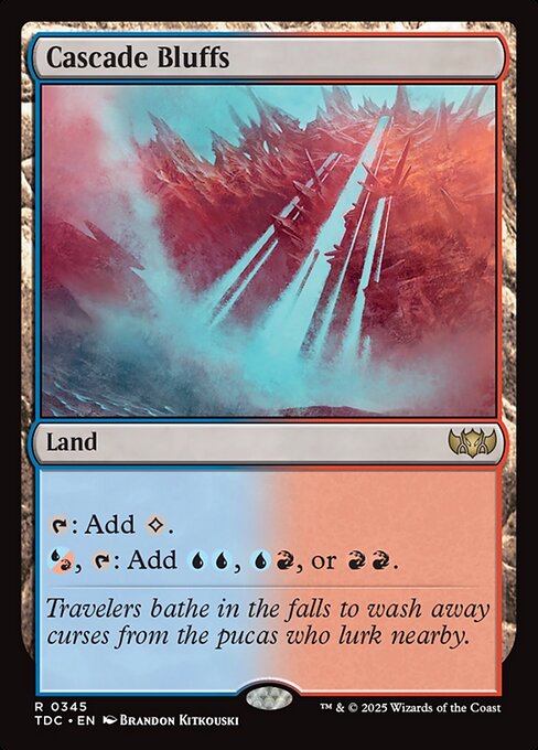 【Foil】【EN】滝の断崖/Cascade Bluffs [TDC] 土地R No.345