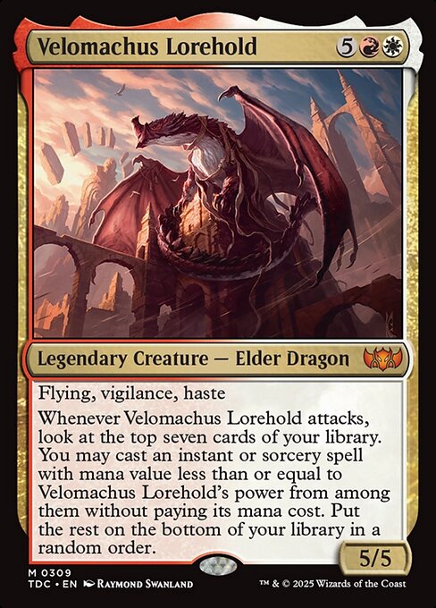 【Foil】【EN】ヴェロマカス・ロアホールド/Velomachus Lorehold [TDC] 金M No.309