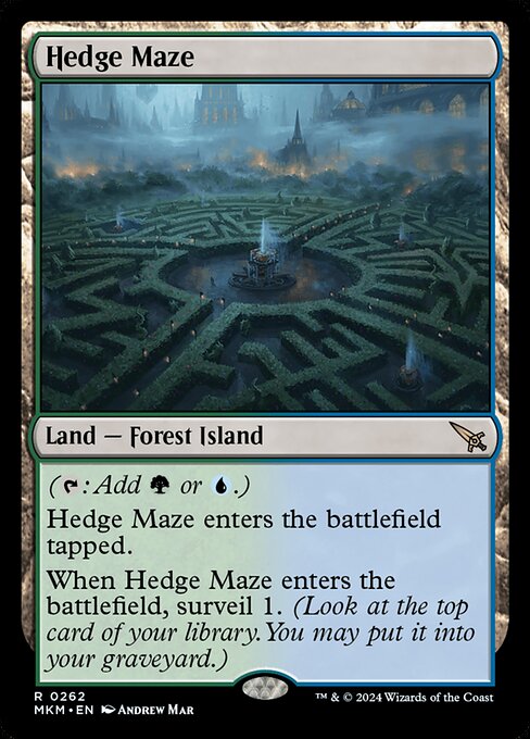 【Foil】【EN】迷路庭園/Hedge Maze [MKM] 無R No.262