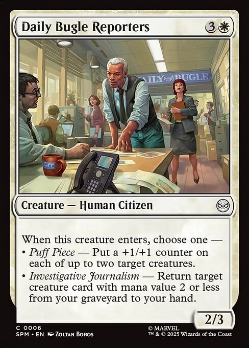 【Foil】【EN】デイリー・ビューグル社の記者/Daily Bugle Reporters [SPM] 白C No.6