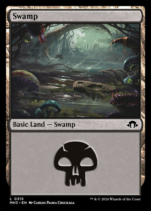 【Foil】【EN】沼/Swamp [MH3] 土地C No.315