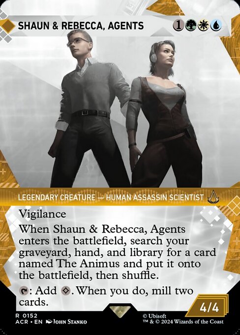 【ショーケース】【Foil】【EN】団員、ショーンとレベッカ/Shaun & Rebecca, Agents [ACR] 金R No.152