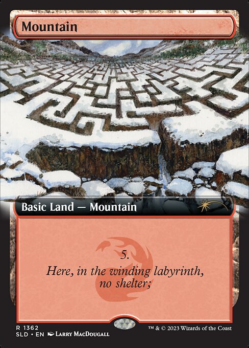 【拡張アート】【Foil】【EN】山/Mountain [SLD] 無R No.1362