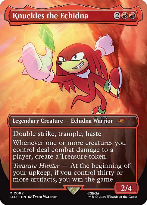 【ボーダレス】【Foil】【EN】Knuckles the Echidna [SLD] 赤M No.2082