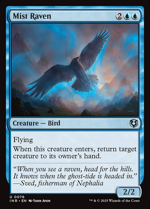 【Foil】【EN】霧鴉/Mist Raven [INR] 青U No.76