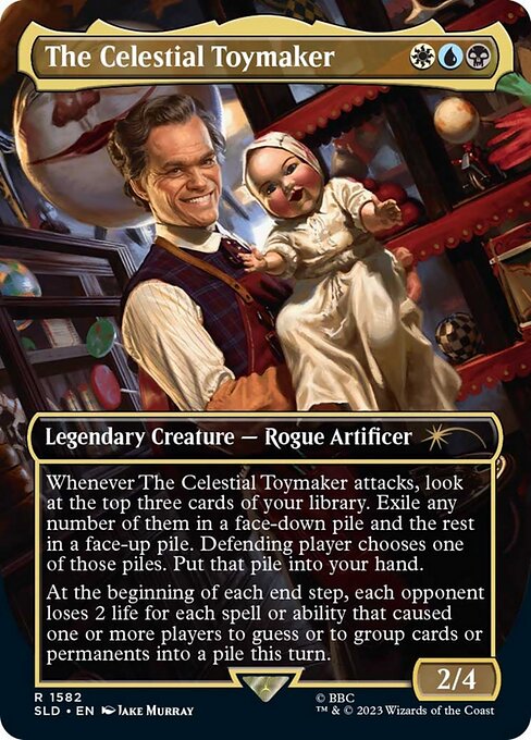 【フルアート】【Foil】【EN】The Celestial Toymaker [SLD] 金R No.1582