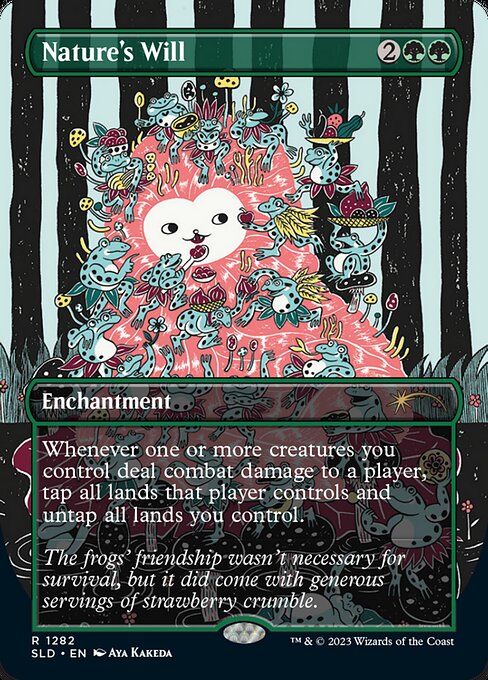 【フルアート】【Foil】【EN】自然の意志/Nature's Will [SLD] 緑R No.1282