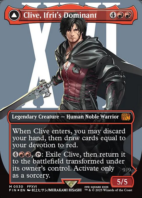 【ボーダレス】【サージFoil】【EN】イフリートのドミナント、クライヴ // 火の召喚獣、イフリート/Clive, Ifrit's Dominant // Ifrit, Warden of Inferno [FIN] 赤M No.530