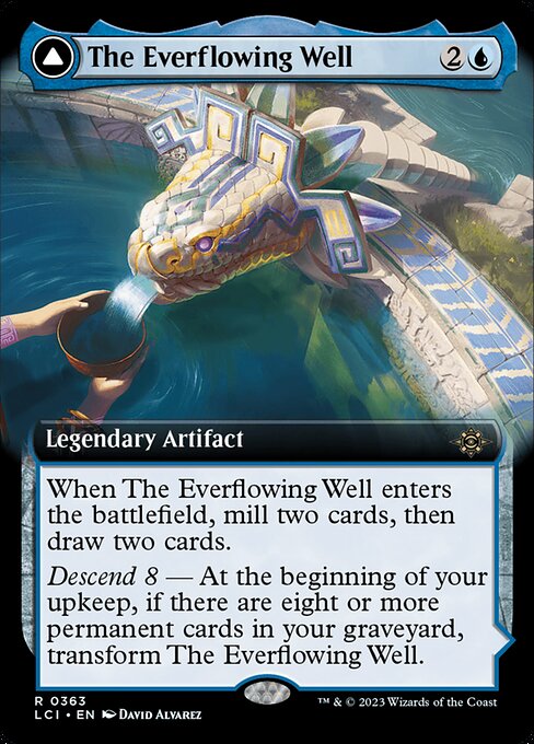 【拡張アート】【Foil】【EN】永遠溢れの井戸 // 無限の池/The Everflowing Well // The Myriad Pools [LCI] 青R No.363