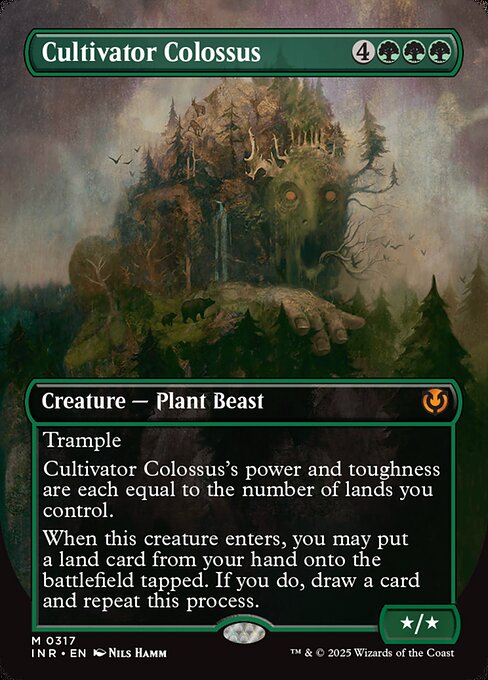 【ボーダレス】【Foil】【EN】耕作する巨躯/Cultivator Colossus [INR] 緑M No.317