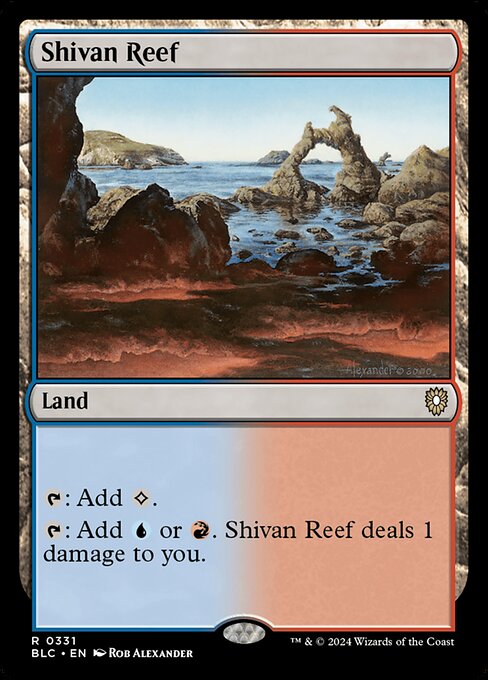 【EN】シヴの浅瀬/Shivan Reef [BLC] 土地R No.331