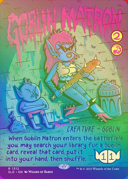 【ボーダレス】【Foil】【EN】ゴブリンの女看守/Goblin Matron [SLD] 赤R No.1312★