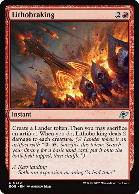【Foil】【EN】岩力制動/Lithobraking [EOE] 赤U No.142