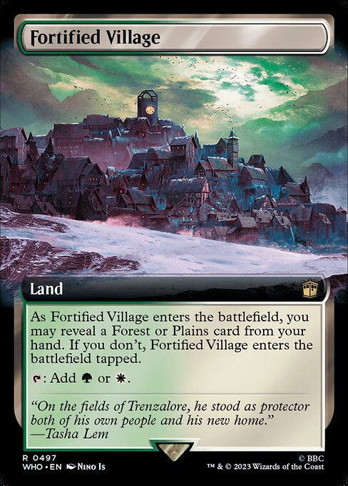 【拡張アート】【Foil】【EN】要塞化した村/Fortified Village [WHO] 無R No.497