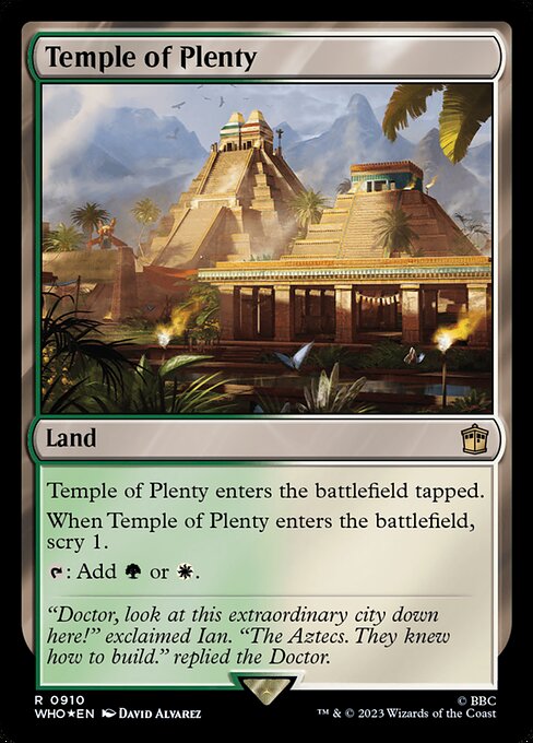 【サージFoil】【Foil】【EN】豊潤の神殿/Temple of Plenty [WHO] 無R No.910