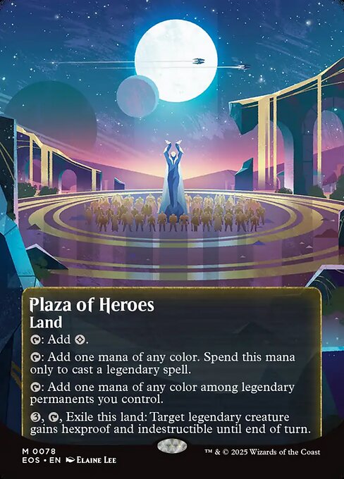 【ボーダレス】【Foil】【EN】英雄の公有地/Plaza of Heroes [EOS] 土地M No.78