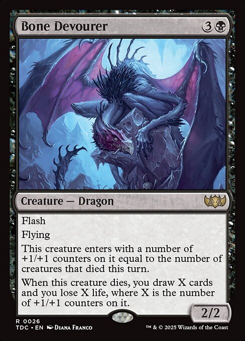 【Foil】【EN】骨貪り/Bone Devourer [TDC] 黒R No.26