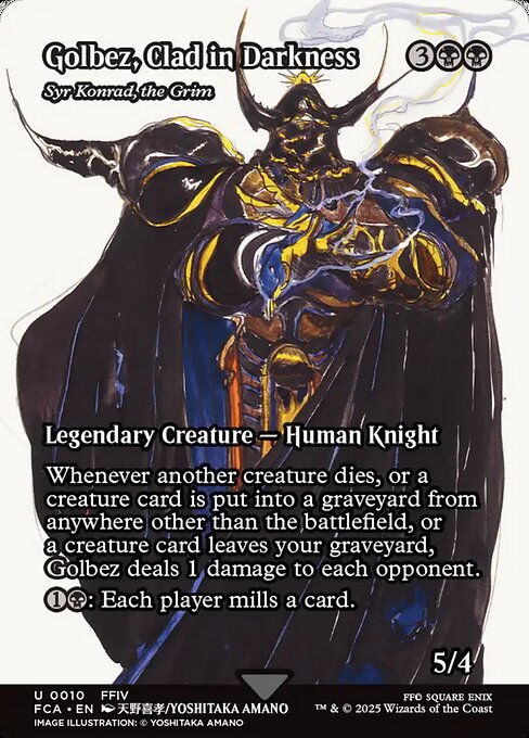 【ショーケース】【Foil】【EN】厳格な者、コンラッド卿/Syr Konrad, the Grim [FCA] 黒U No.10