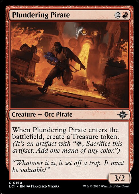 【Foil】【EN】略奪する海賊/Plundering Pirate [LCI] 赤C No.160