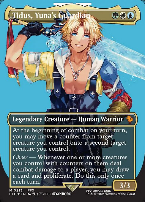 【ボーダレス】【サージFoil】【EN】ユウナのガード、ティーダ/Tidus, Yuna's Guardian [FIC] 金M No.213