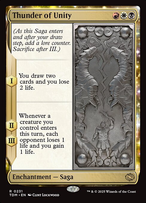 【Foil】【EN】統一の雷鳴/Thunder of Unity [TDM] 金R No.231