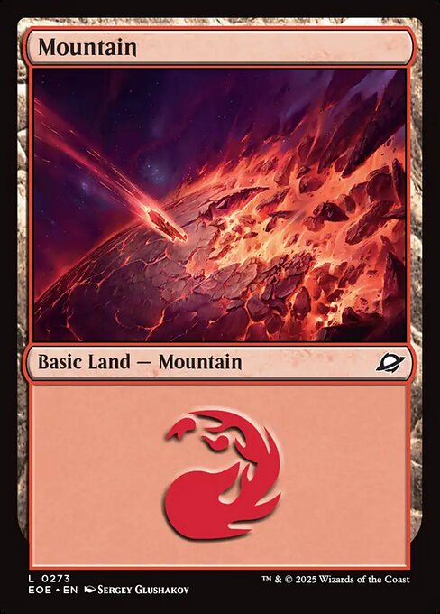 【Foil】【EN】山/Mountain [EOE] 土地C No.273