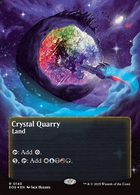 【ボーダレス】【ギャラクシーFoil】【EN】水晶の採石場/Crystal Quarry [EOS] 土地R No.145