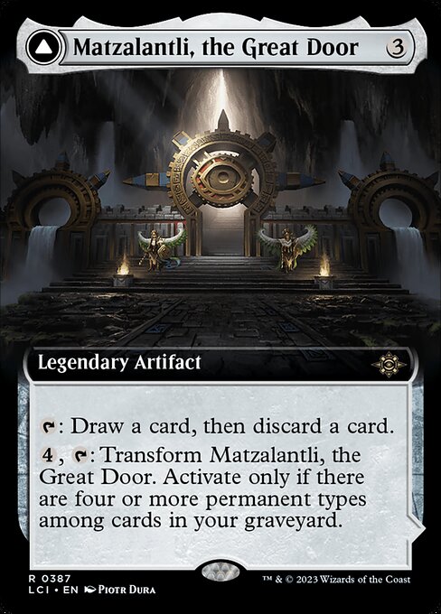 【拡張アート】【Foil】【EN】大いなる扉、マツァラントリ // 中心核/Matzalantli, the Great Door // The Core [LCI] 茶R No.387