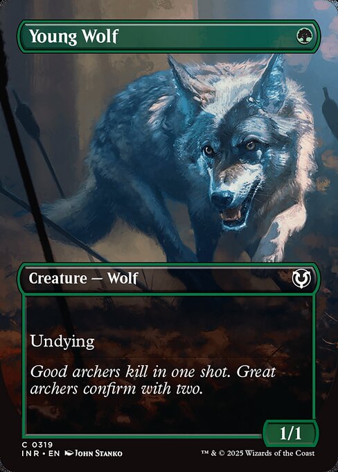 【ボーダレス】【Foil】【EN】若き狼/Young Wolf [INR] 緑C No.319