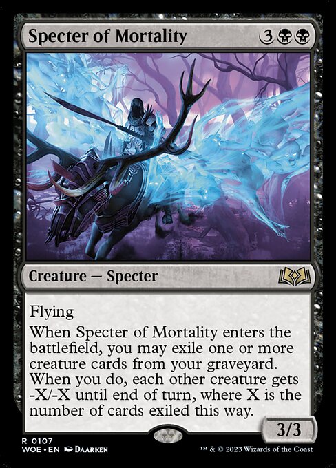 【Foil】【EN】必滅の死霊/Specter of Mortality [WOE] 黒R No.107