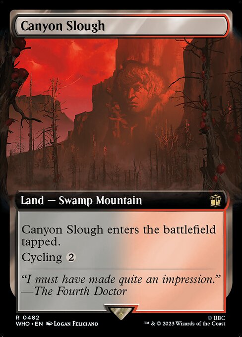【拡張アート】【Foil】【EN】泥濘の峡谷/Canyon Slough [WHO] 無R No.482