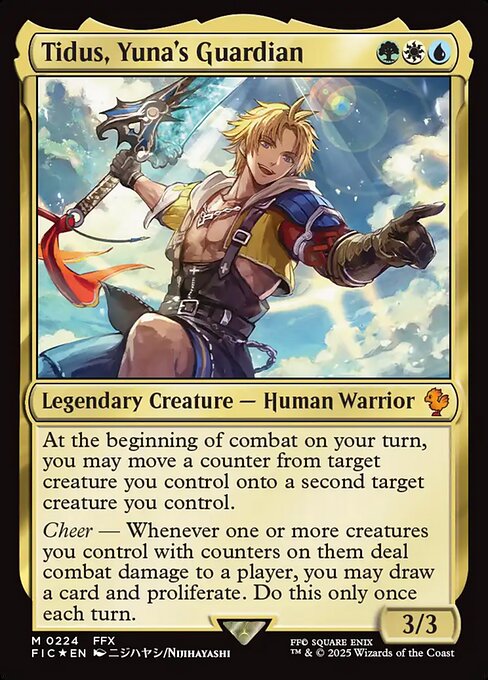 【サージFoil】【EN】ユウナのガード、ティーダ/Tidus, Yuna's Guardian [FIC] 金M No.224