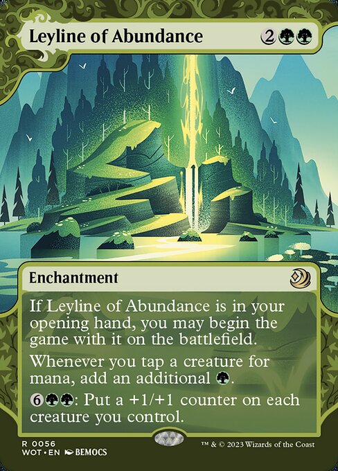 【Foil】【EN】豊穣の力線/Leyline of Abundance [WOT] 緑R No.56
