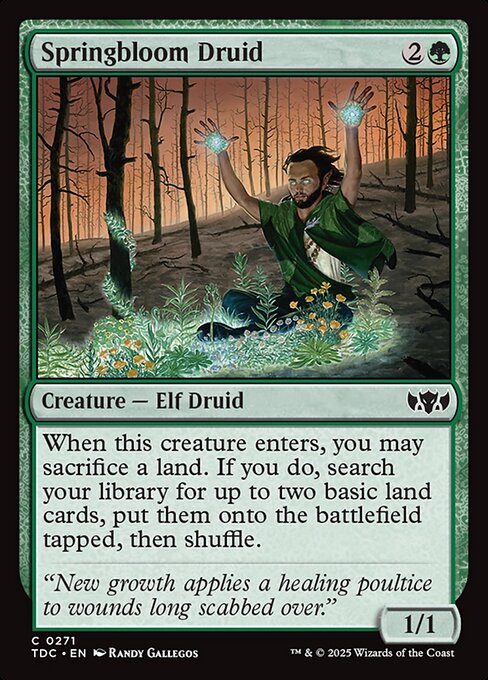 【EN】春花のドルイド/Springbloom Druid [TDC] 緑C No.271