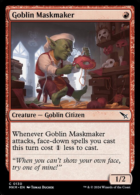 【Foil】【EN】ゴブリンの仮面職人/Goblin Maskmaker [MKM] 赤C No.130