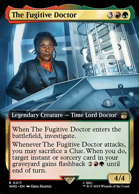 【拡張アート】【Foil】【EN】逃亡ドクター/The Fugitive Doctor [WHO] 金R No.417
