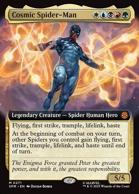 【拡張アート】【Foil】【EN】コズミック・スパイダーマン/Cosmic Spider-Man [SPM] 金M No.271