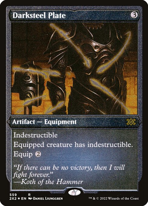 【エッチングFoil】【EN】ダークスティールの板金鎧/Darksteel Plate [2X2] 茶R No.559