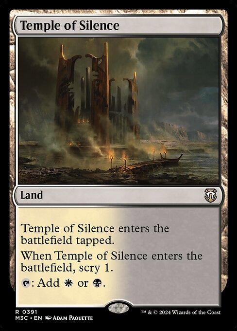【リップルFoil】【EN】静寂の神殿/Temple of Silence [M3C] 無R No.391