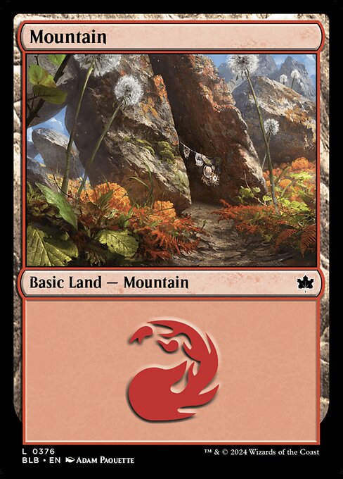 【Foil】【EN】山/Mountain [BLB] 土地C No.376