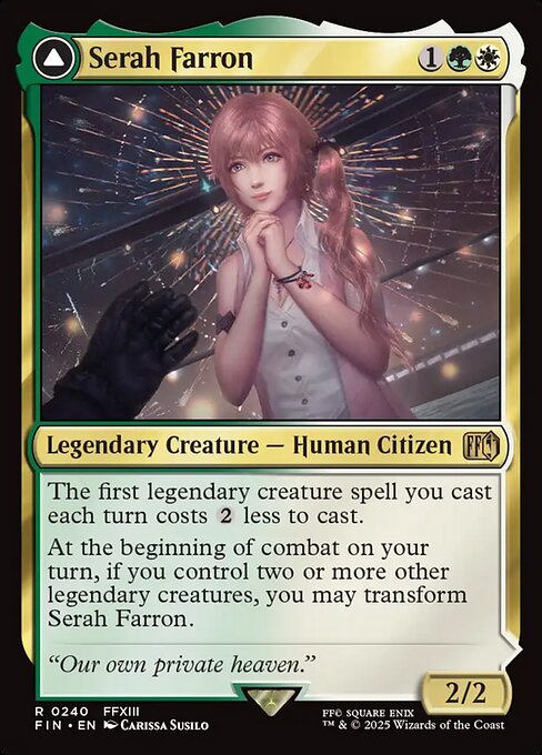 【Foil】【EN】セラ・ファロン // クリスタルになったセラ/Serah Farron // Crystallized Serah [FIN] 金R No.240