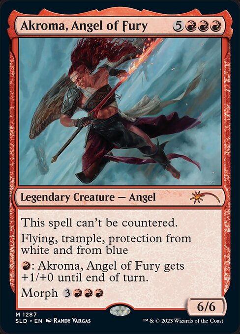 【Foil】【EN】憤怒の天使アクローマ/Akroma, Angel of Fury [SLD] 赤M No.1287