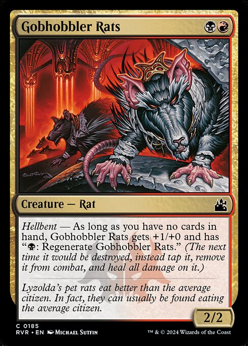 【EN】粘液絡みの鼠/Gobhobbler Rats [RVR] 金C No.185