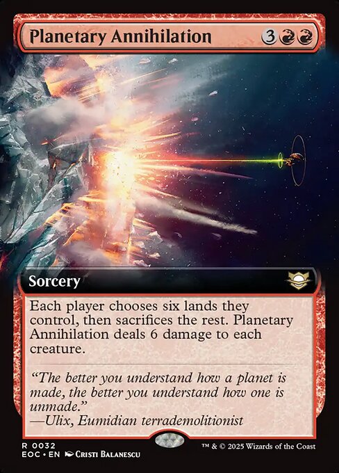 【拡張アート】【EN】惑星殲滅/Planetary Annihilation [EOC] 赤R No.32