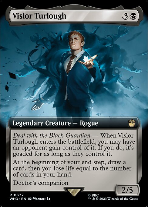 【拡張アート】【Foil】【EN】ヴィスラー・ターロー/Vislor Turlough [WHO] 黒R No.377