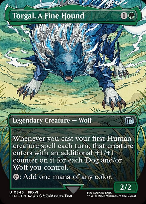 【ボーダレス】【Foil】【EN】盟友、トルガル/Torgal, A Fine Hound [FIN] 緑U No.345