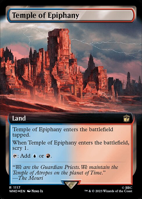 【サージFoil】【拡張アート】【Foil】【EN】天啓の神殿/Temple of Epiphany [WHO] 無R No.1117