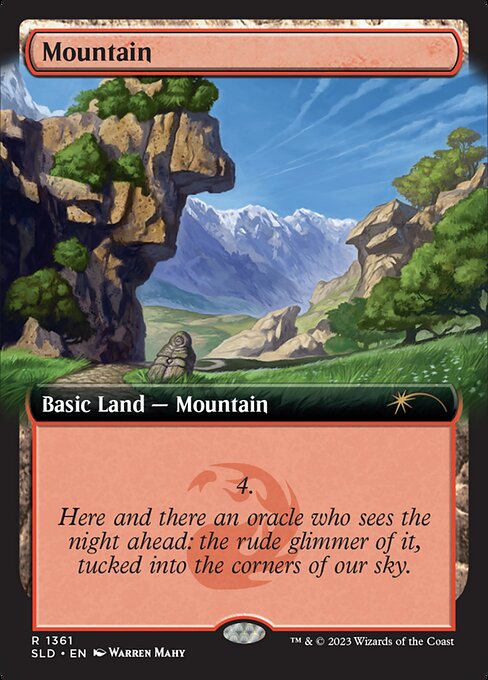 【拡張アート】【Foil】【EN】山/Mountain [SLD] 無R No.1361