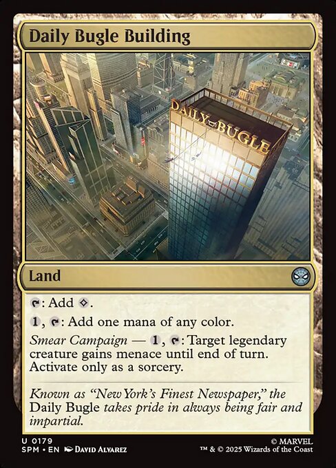 【Foil】【EN】デイリー・ビューグル社ビル/Daily Bugle Building [SPM] 土地U No.179